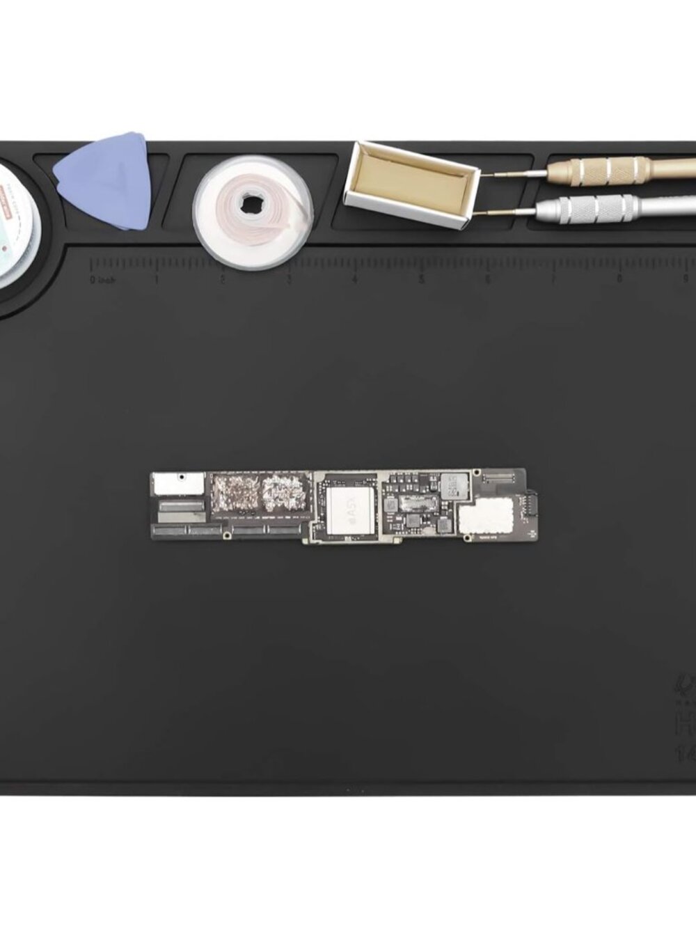HTM-201 Black Silicone Repair Mat Heat Resistant Electronic Repair Mat for Solde
